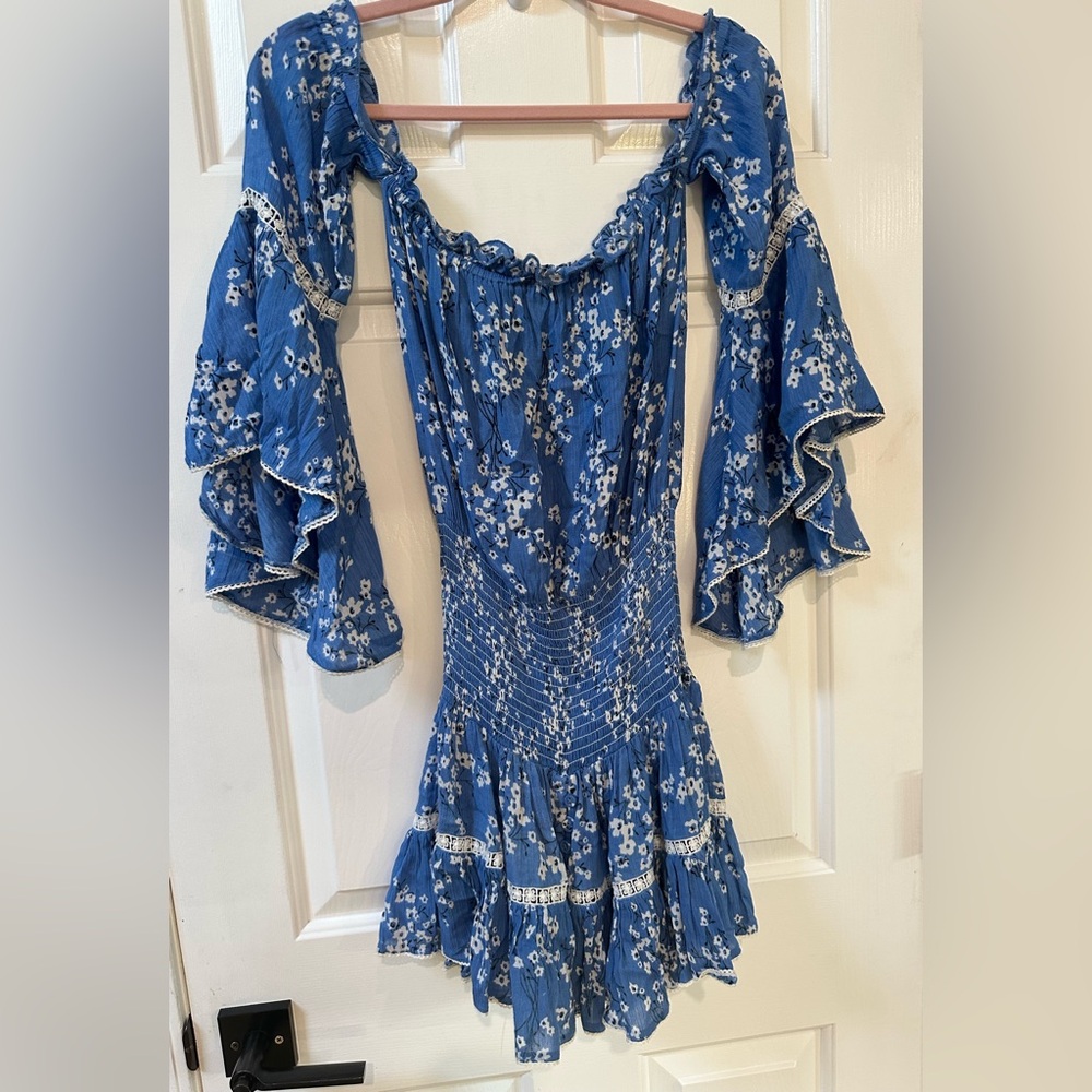 Sunday Saint Tropez Cecilia Dress in Flower Blue